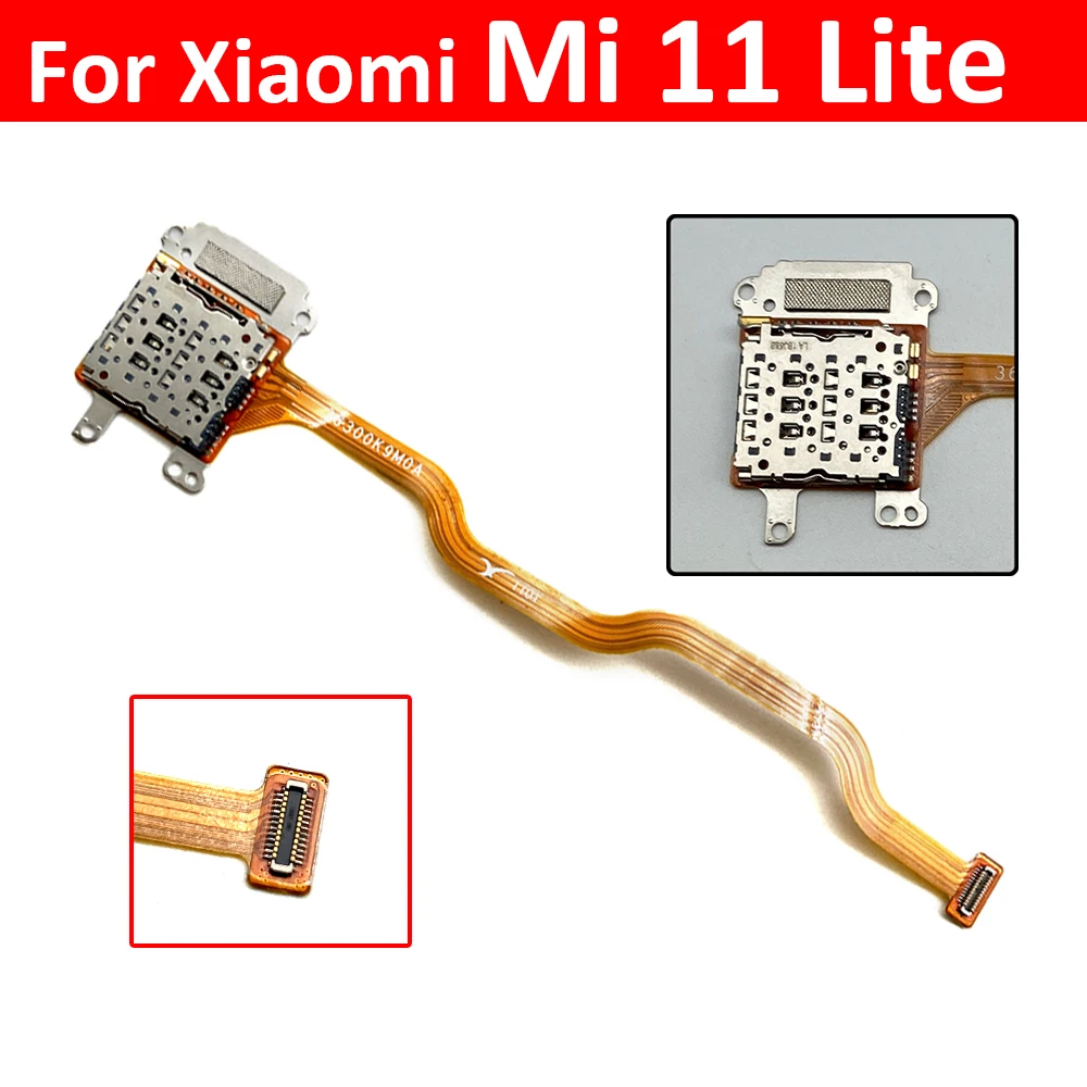 For Xiaomi Mi 11 Mi11 Lite M2101k9ag SIM Card Holder Tray Slot Reader Socket Flex Cable