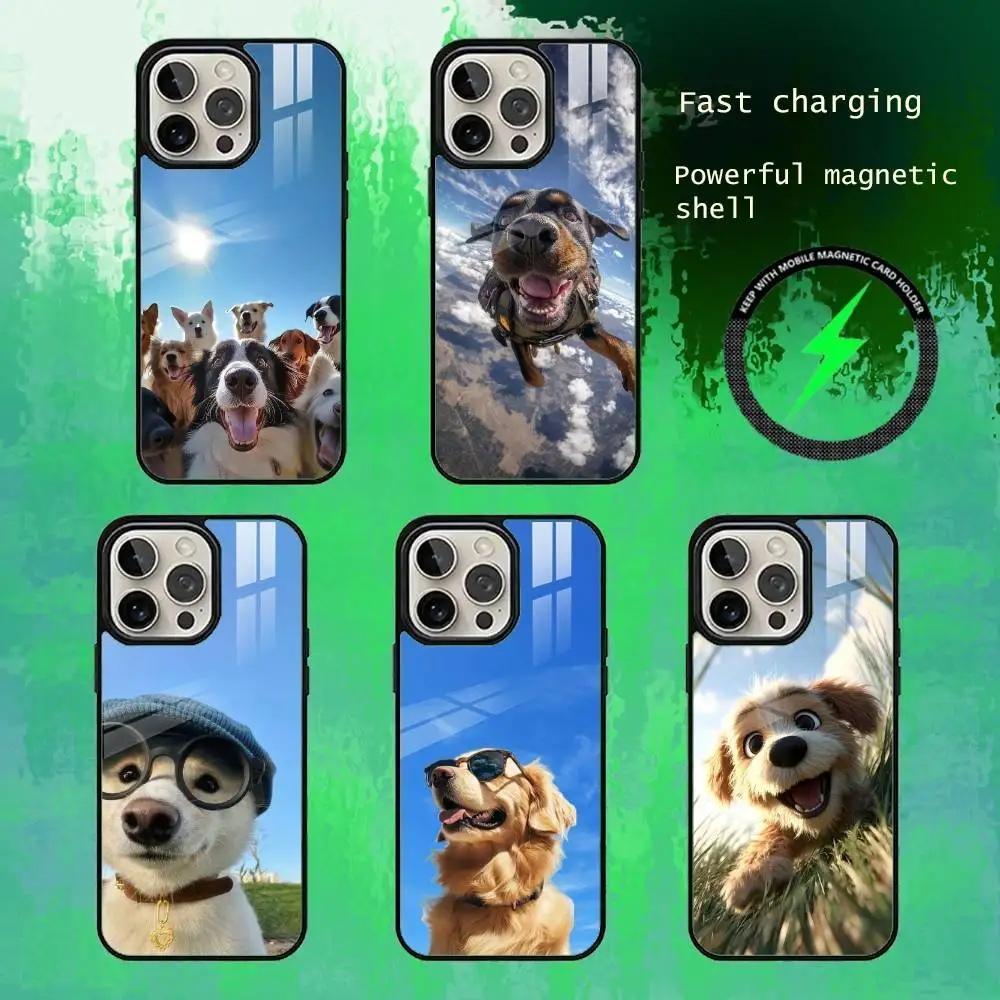 

Cute And Adorable Puppy phone case Phone Case For iPhone17,16,15,14,13 Plus,Pro Max Magnetic For Magsafe Wireless Charging