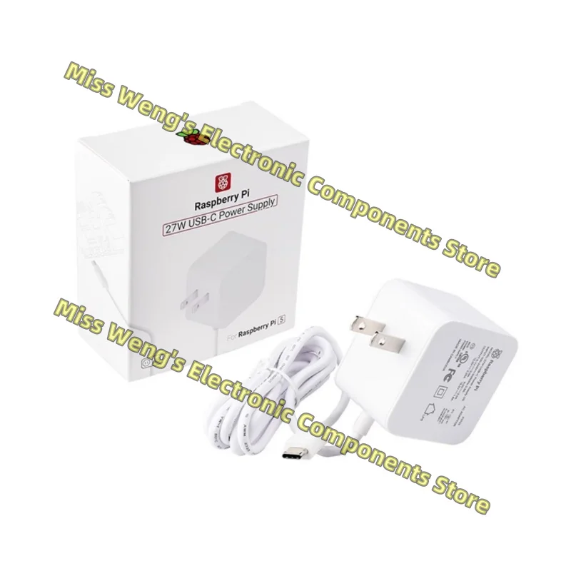 PD power supply 27W USB Type-C interface white standard optional Raspberry Pi 5 Official 27W PSU White CN