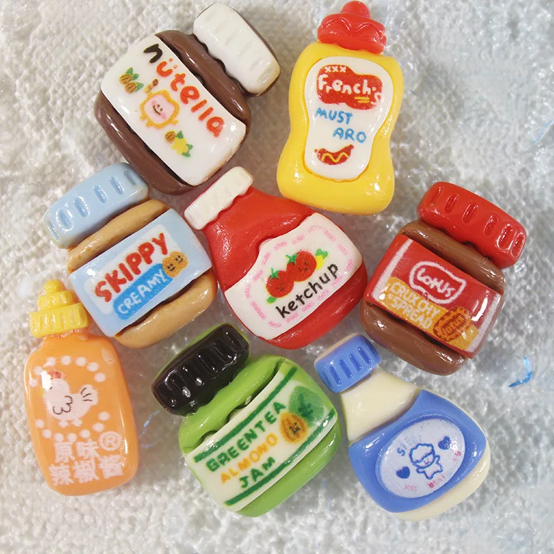

Resin Mini Jam DIY Accessories Craft Materials Shoe Buckles Water Cup Stickers Cream Glue Hair Accessories Patches Ketchup