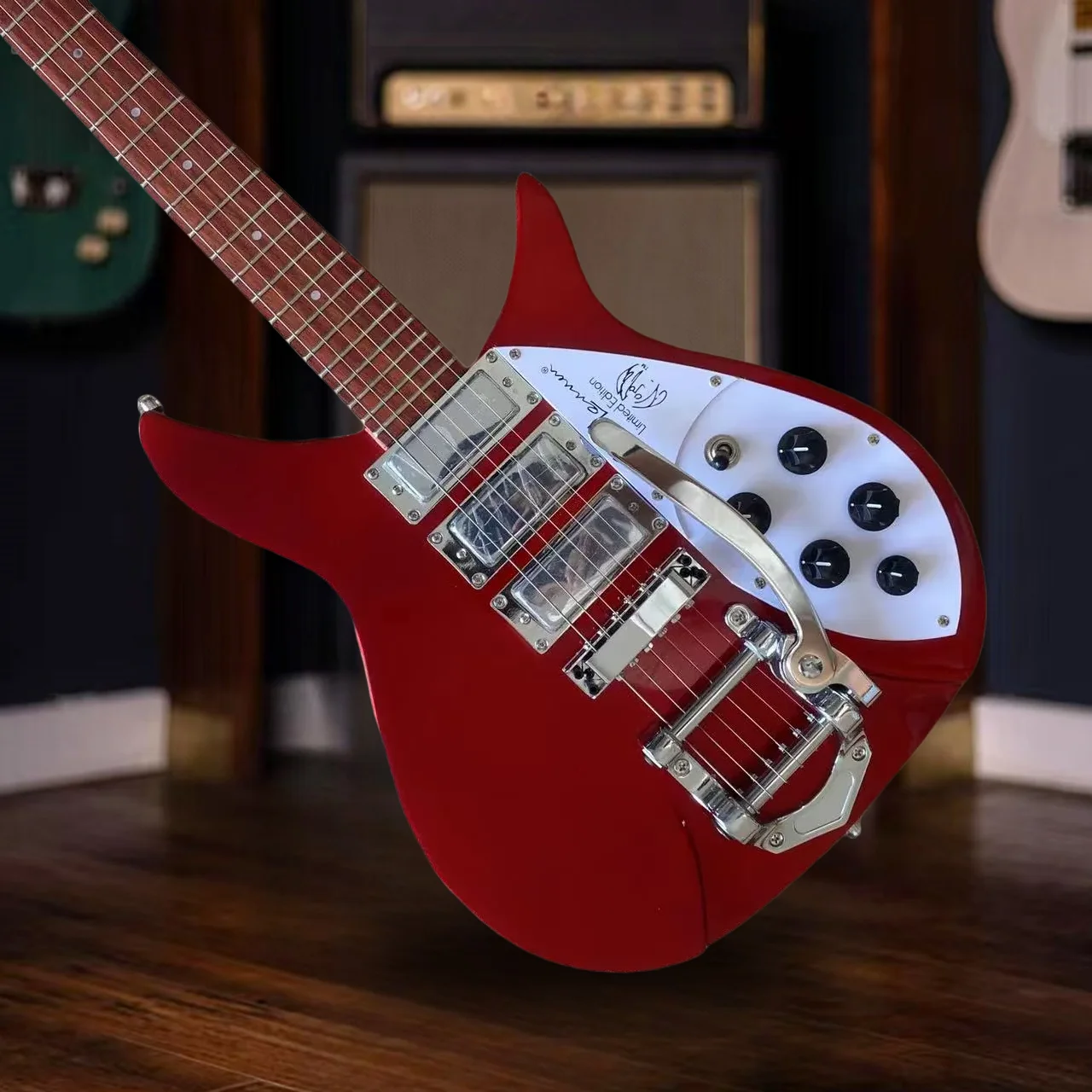 

Ricken 325 Backer Guitar Metallic Red Color Basswood Body Rosewood Fingerboard Upgrade Chrome Hardware Guitar