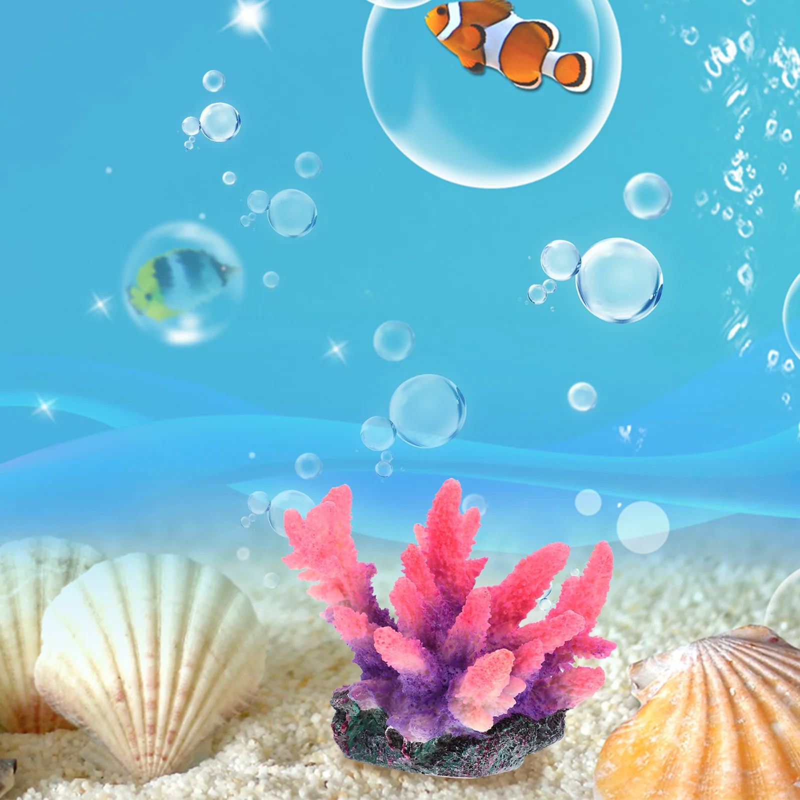 

Simulated Coral Adornment Premium Resin Material Safe Non-Toxic Aquarium Plant Decoration for Fish Tank Coral Reef