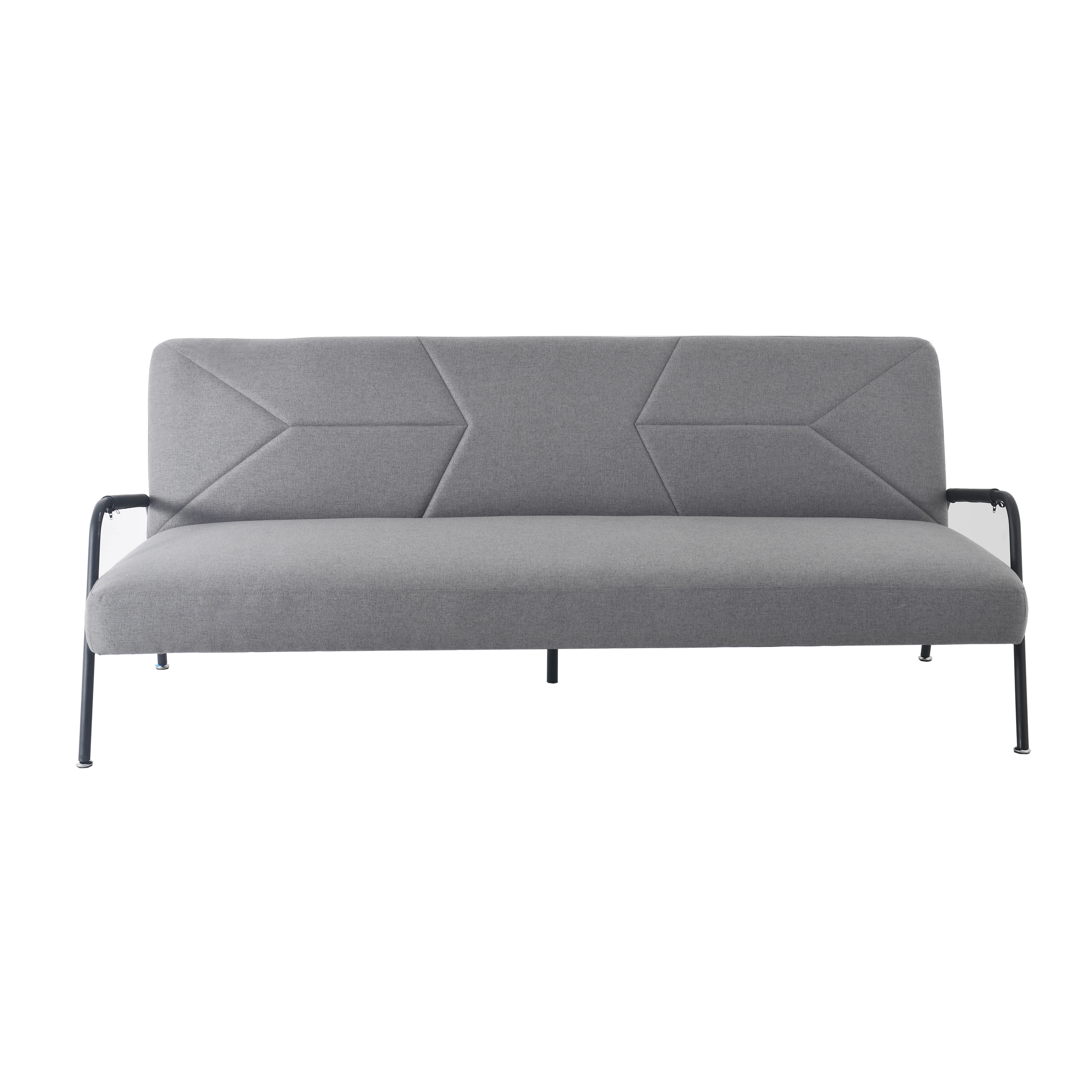 

Nisco Futon, раскладной диван-кровать и диван-кровать из пены с эффектом памяти, металлический каркас, 2 невидимые ножки, серый