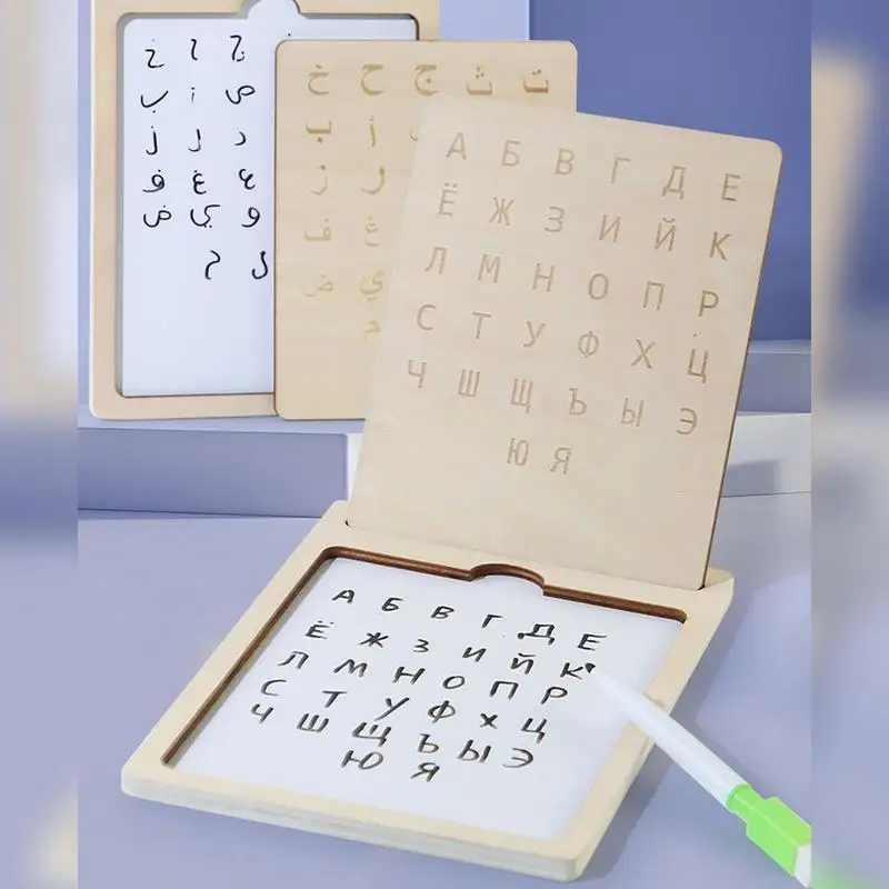

Детская доска для практики письма с надписью Groove, тренировка ручки для раннего обучения, деревянные развивающие игрушки Монтессори