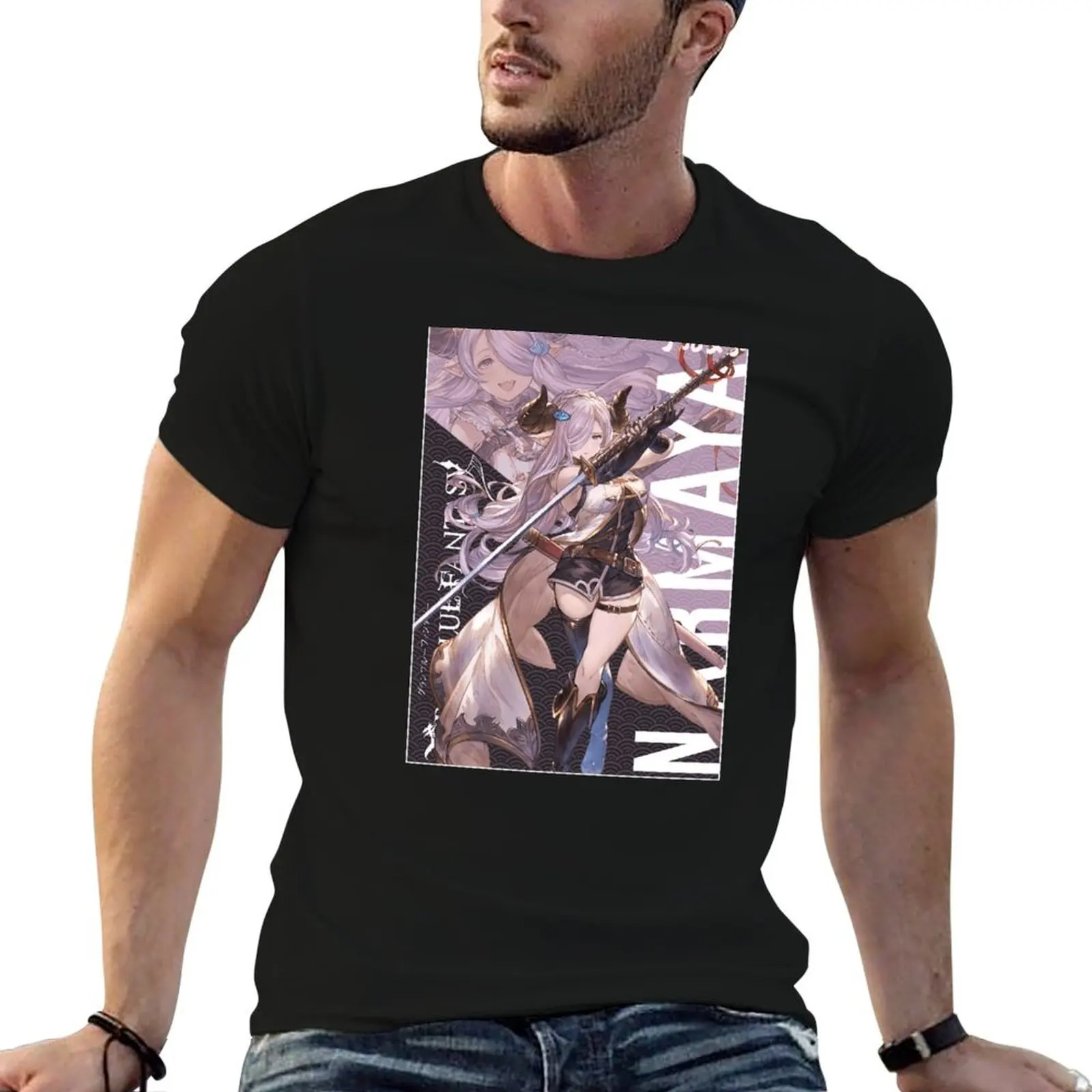 

Narmaya ナルメア Granblue Fantasy The Animation T-Shirt t shirts for man graphic vintage t shirts for man cotton funny T-Shirt