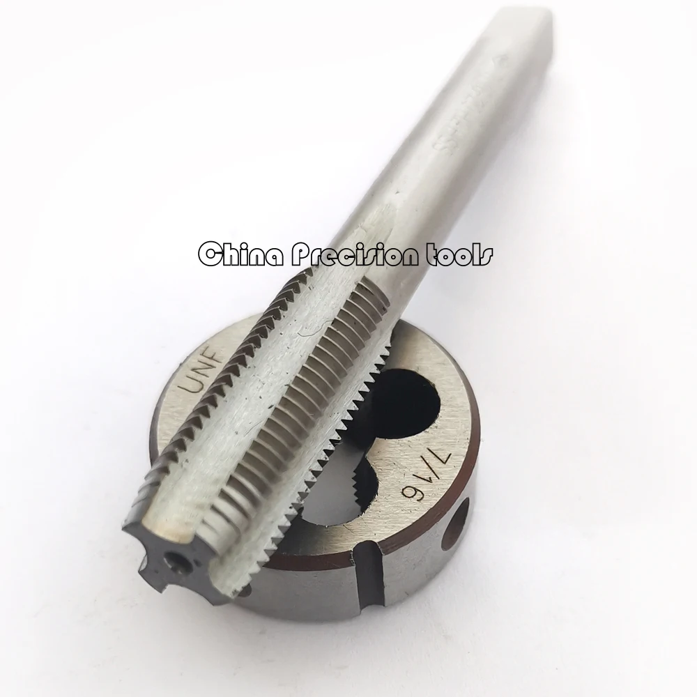 Juego de troquel y grifo de rosca unificado, 2 uds., UNC 1/4 5/16 3/8 1/2 9/16 5/8 3/4, troqueles de tornillo, juegos de grifos de flauta recta UNF UNS 3/4-20 1/2-28
