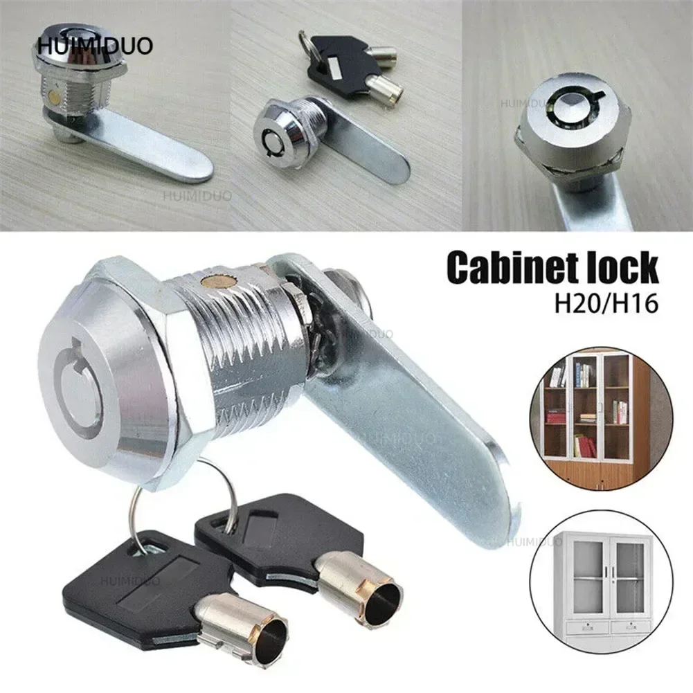 16/20/25/30mm Drawer Cabinet Locks With 2 Keys Lock Furniture Hardware Door Cabinet Lock For Office Desk Letter Box Cam Locks