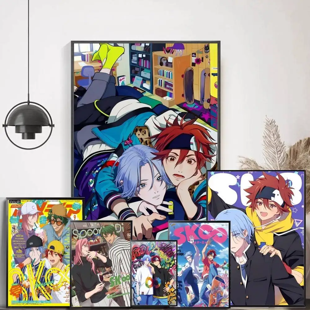 Cartoon SK8 the Infinity  Classic Movie Posters Whitepaper Sticker DIY Room Bar Cafe Aesthetic Art Wall Painting