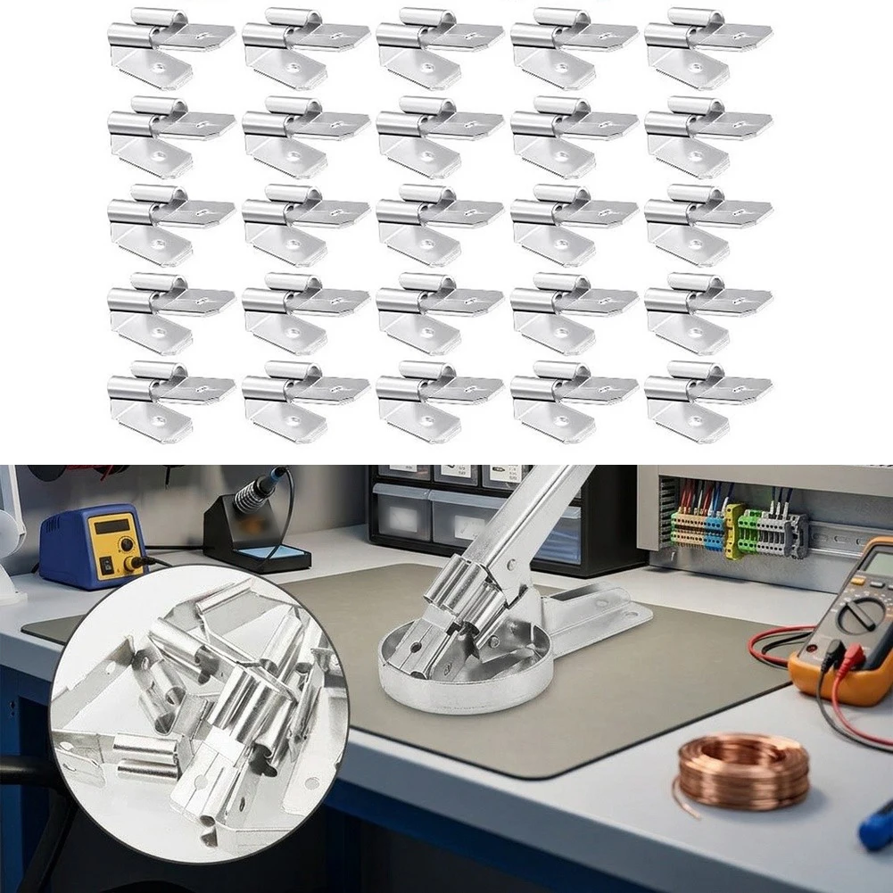 6.35mm Double Ended Insert Terminals 100pcs Tin Plated Copper for Electrical Equipment Wiring and Automotive Harnesses