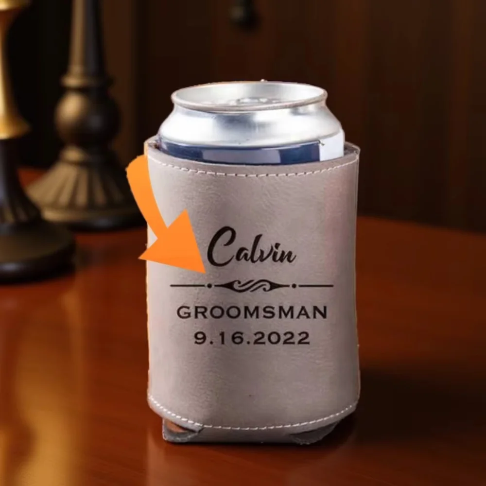 

Customized Personalized Leather Cup Cover Beer Beverage Cover Text Printing Tea Cup Insulation Protective Cover Gift Wholesale