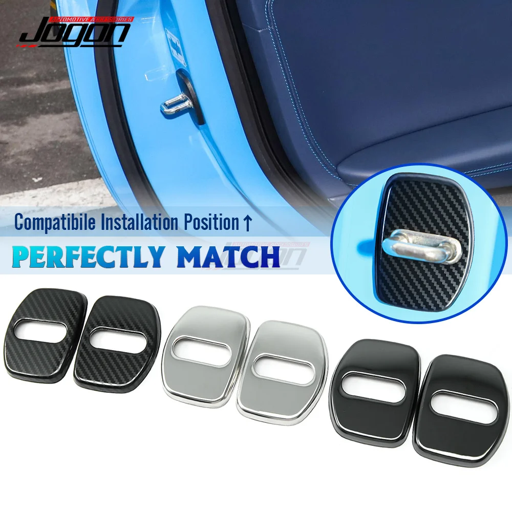 2 Pcs For Chevrolet Corvette C8 Stingray Z51 Z06 2020-2023 Car Door Lock Cover Protector Sticker Interior Car Accessories