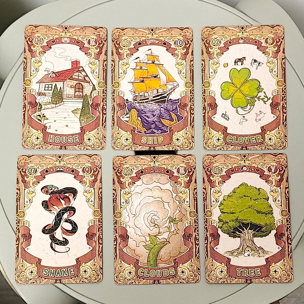 

Fairy Tale Dream Lenormand Deck, 10*6cm 42 Pcs Rana System Cartoon Lenormand Cards