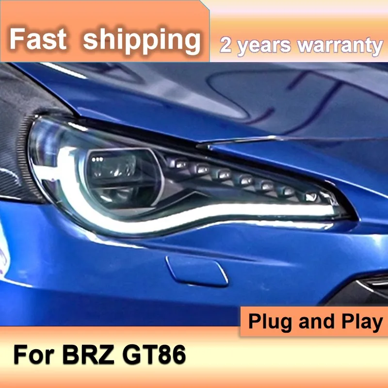 

Car Accessories for Subaru BRZ Headlight 2012-2021 GT86 Head Lights FT8DRL Turn Signal High Beam Projector Lens