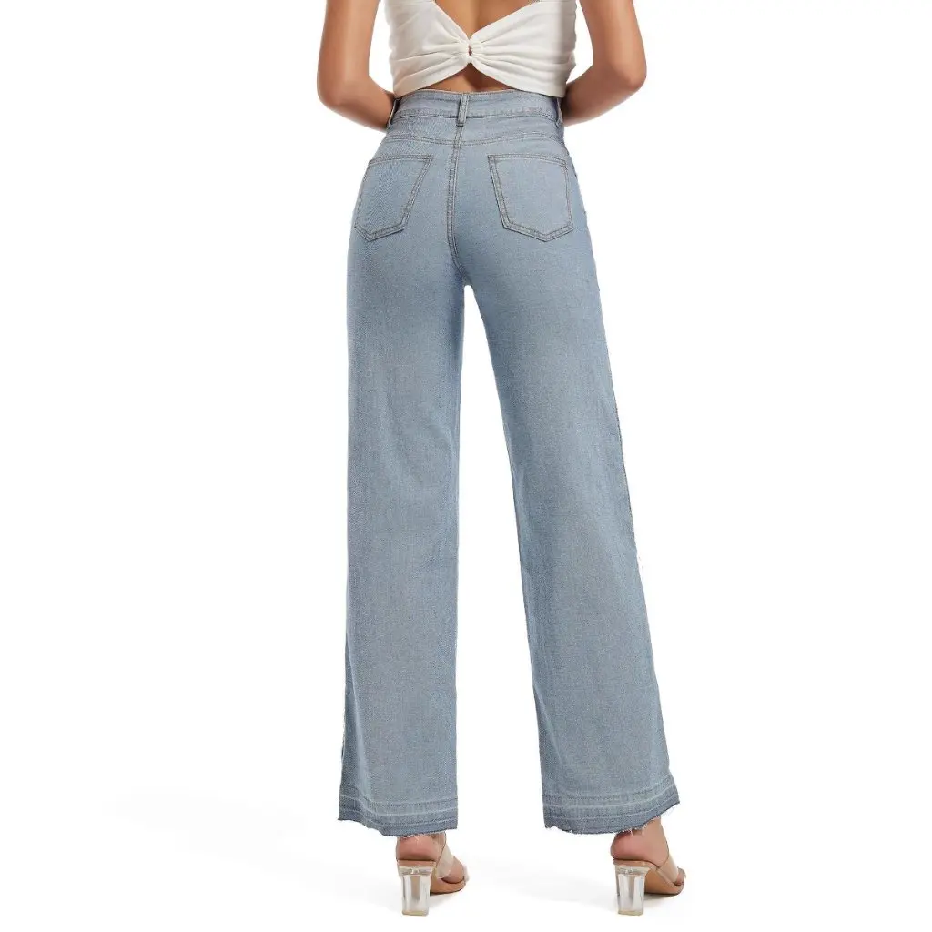 

Женские облегающие джинсы с высокой талией, повседневные прямые брюки контрастного цвета, зимняя мода в европейском и американском стиле