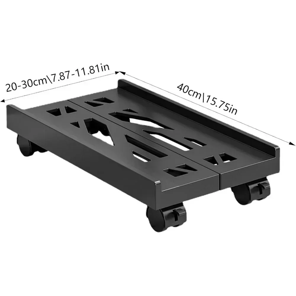 Tower Car with Rolling Casters Adjustable Wide Table Stand Rugged Locking Durable Stainless Steel Stand Universal Computer