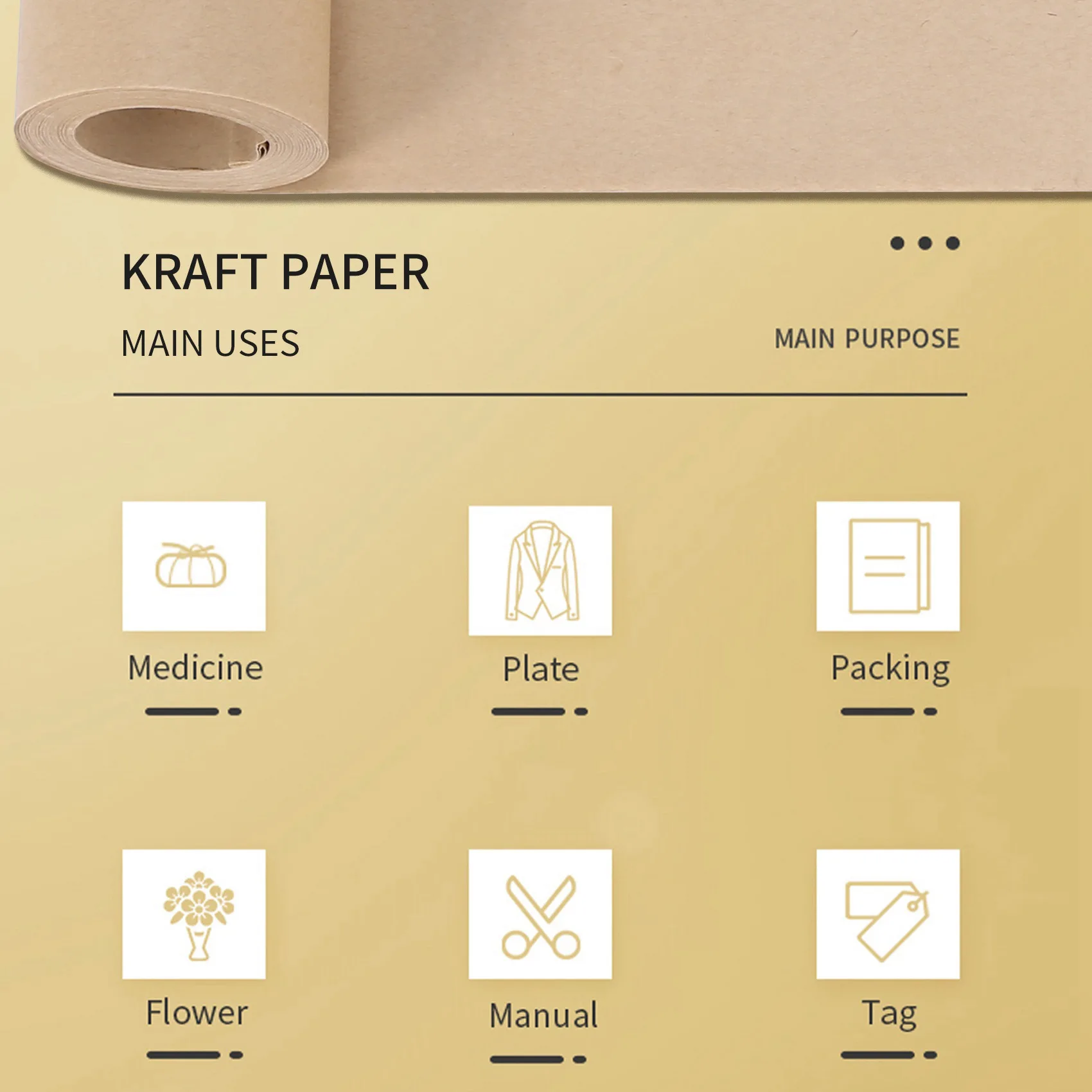 30 Meters Brown Kraft Wrapping Paper Roll For Wedding Birthday Party Gift Wrapping Parcel Packing Art Craft 30CmJAS