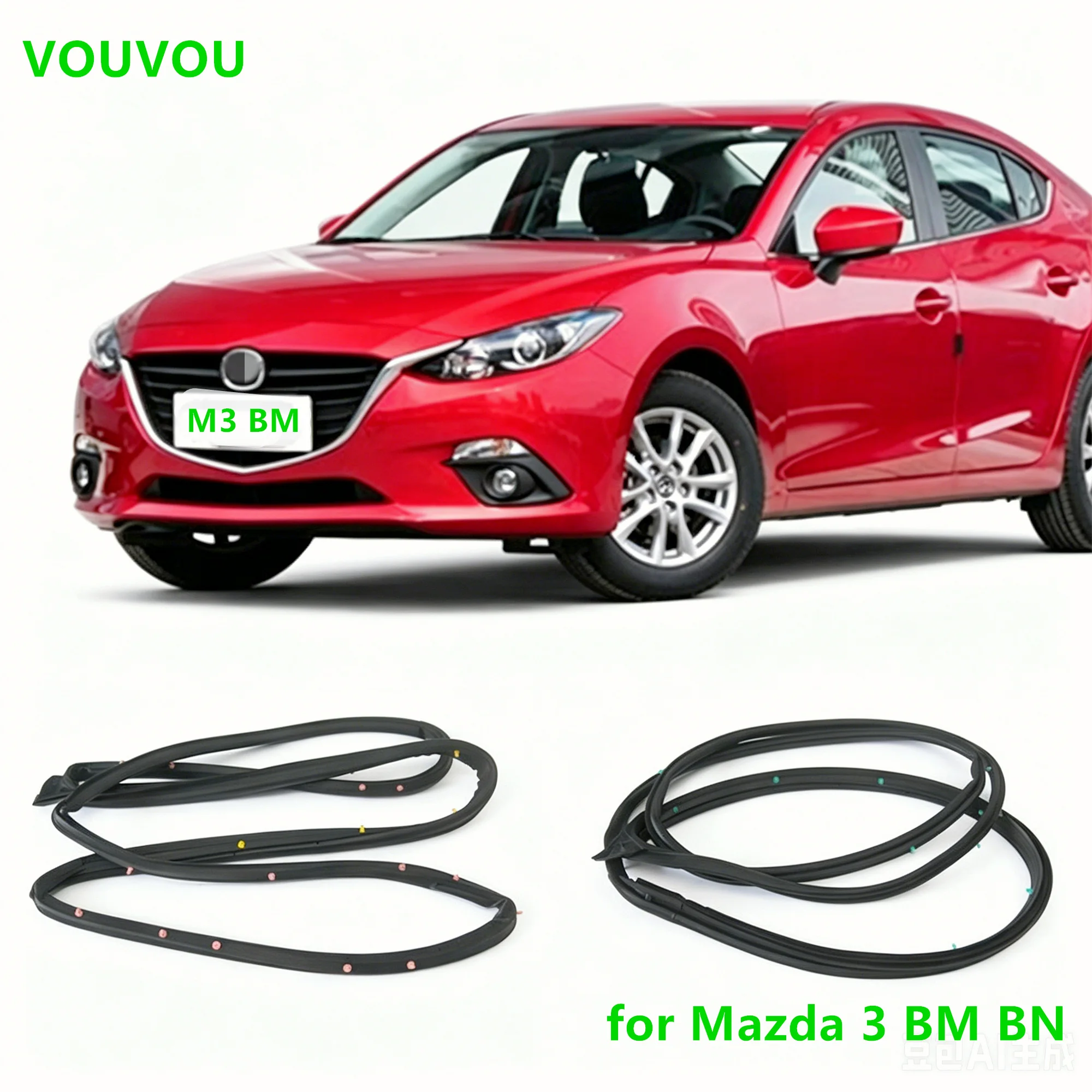Car accessories body door weatherstrip rubber seal BHN9-58-760 for Mazda 3 2014-2019 BM BN sedan hatchback 58-760