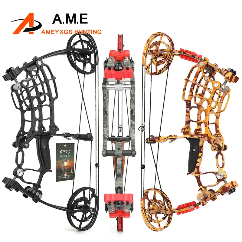 30-70lbs Compound Bow Archery Arrow and Shoot Steel Ball Dual Purpose Bow Die-casting Alloy for Right Hand Car Hunting Shooting