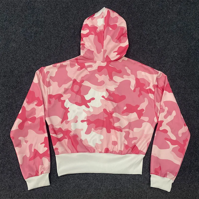 الأوروبية والأمريكية stijl gedrukte التمويه روز هوديي jas كورتي سليم صالح مجموعة modieuze عارضة الرياضة فاسق لطيف أعلى