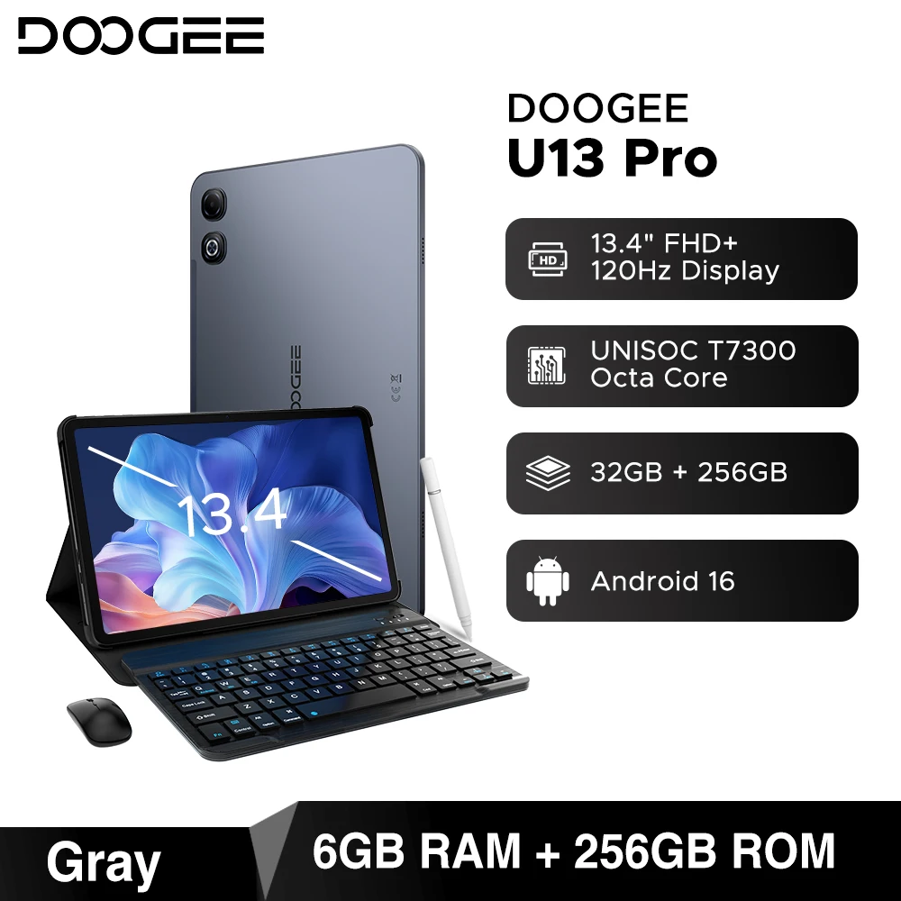 Global Version DOOGEE U13 Pro Tablet PC Android 16 Gemini AI 13