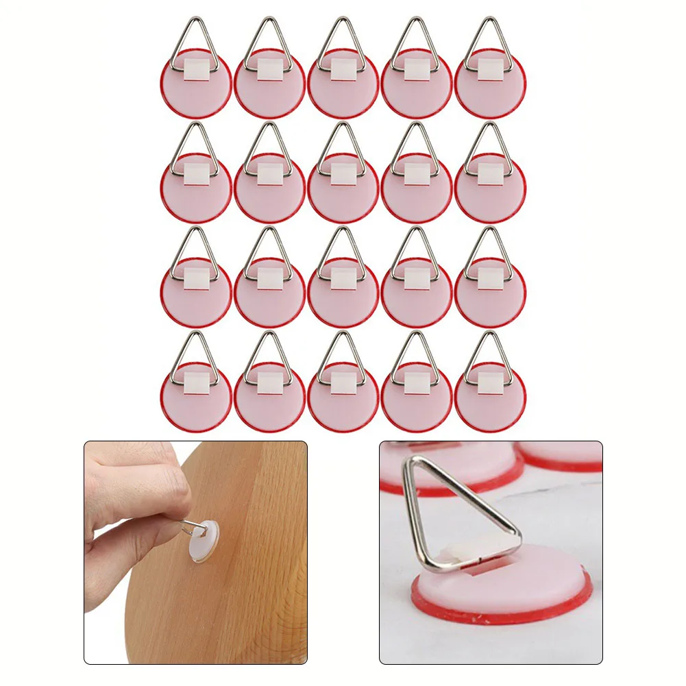 Hooks + Stickers Disc Plate Hangers Lightweight Portable Secure Adhesion Secure Hold Ensuring Long-lasting Use