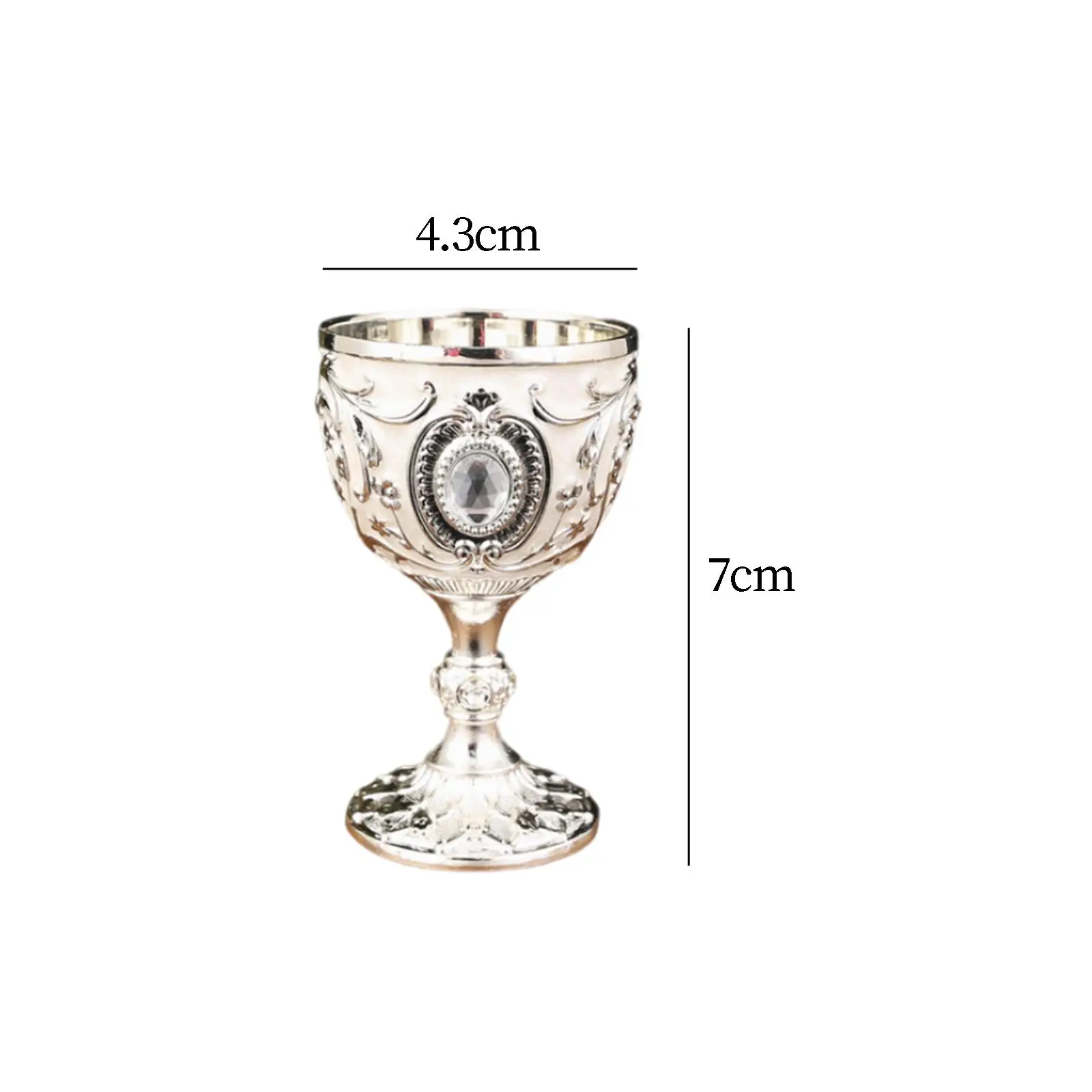 30ml Mini Goblet Vintage Metal Wine Cup Durable for Bar, Home Medieval Style