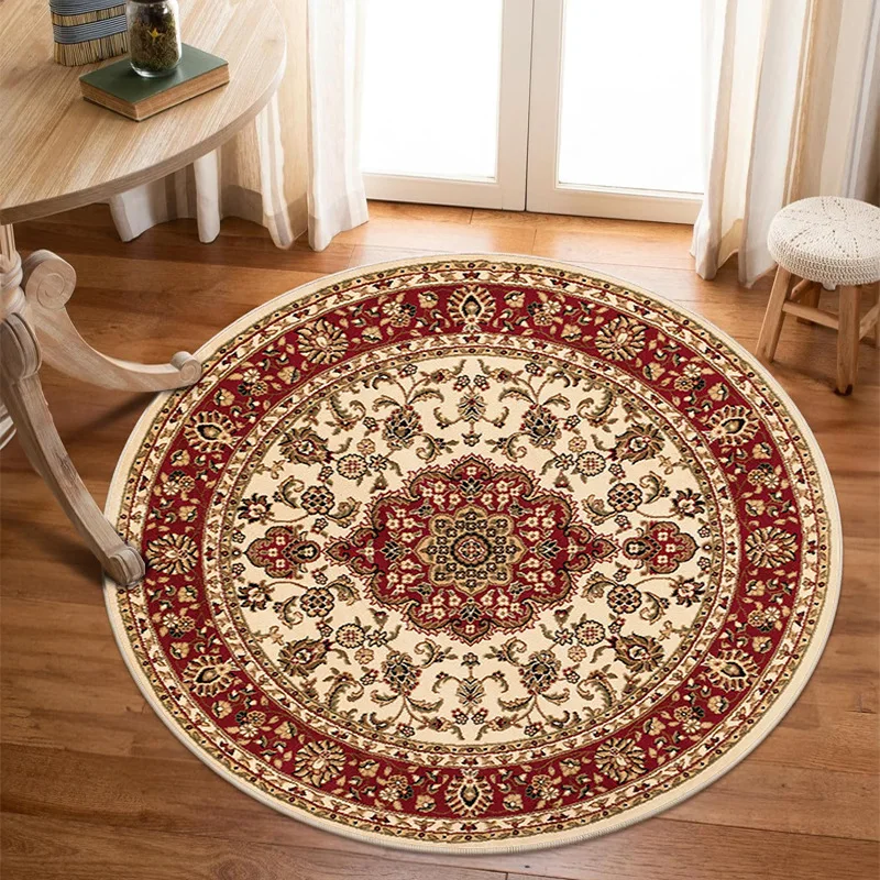 VIKAMA Round Persian Home Decoration Carpet Living Room Bedroom Bedside Table Blanket Swivel Chair Hanging Basket Non-slip Rugs