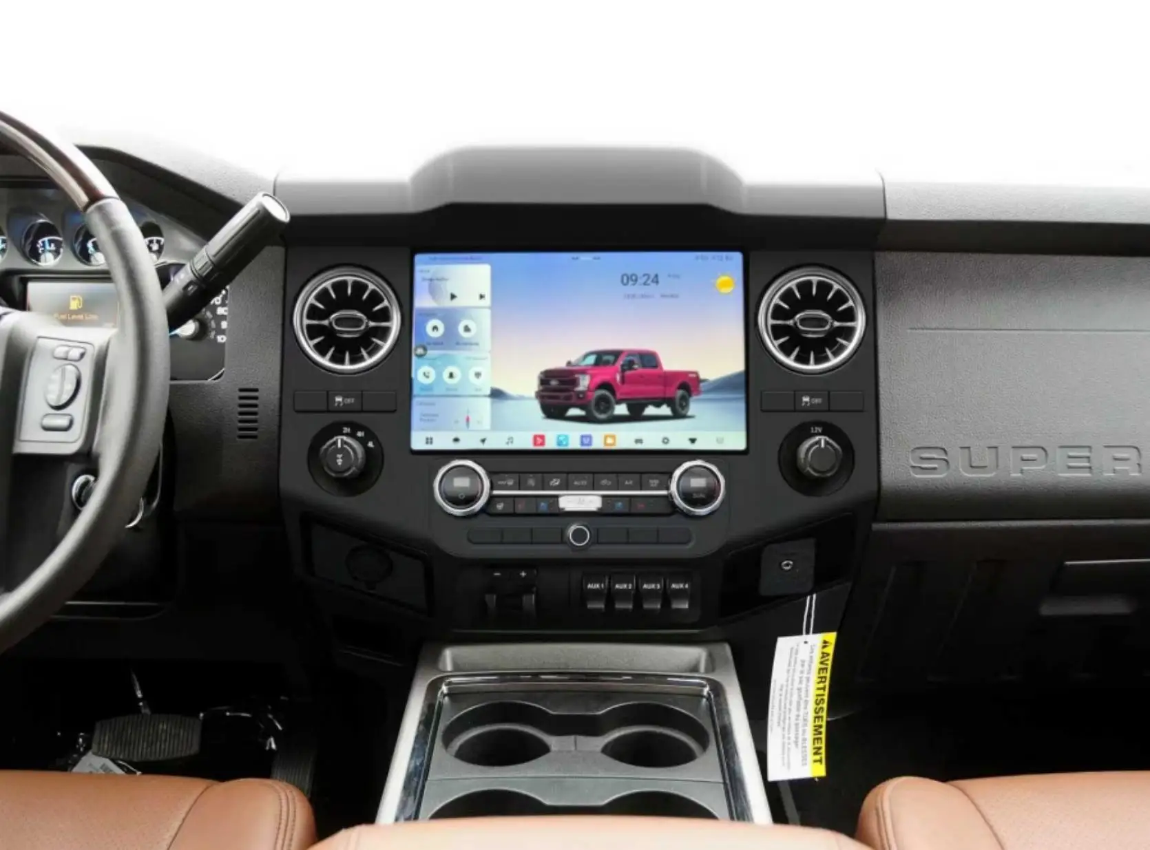 12.8 Inch Android 8G+128G For Ford F250 2009-2015 Carplay  LCD Car GPS Navigation Auto Multimedia Player  Radio Tape Headunit HD