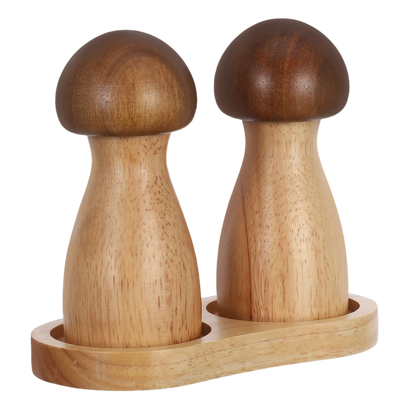 

1 set 1 Set Wooden Pepper Grinder Manual Refillable Mushroom Shape Kitchen Gadget For Salt Coffee Bean Seasoning Shaker Bottle