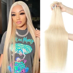 613 Bundles Brazilian hair 30 32 38 40 Inch Long Hair Bundles Bone Straight Hair Blonde bundles Remy human hair Extensions