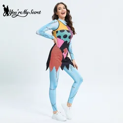 [You're My Secret]Halloween Sally Dress Nightmare Cosplay Costume Witch Disguise Derss Set Carnival Party Zenti Bodysuit Oufits