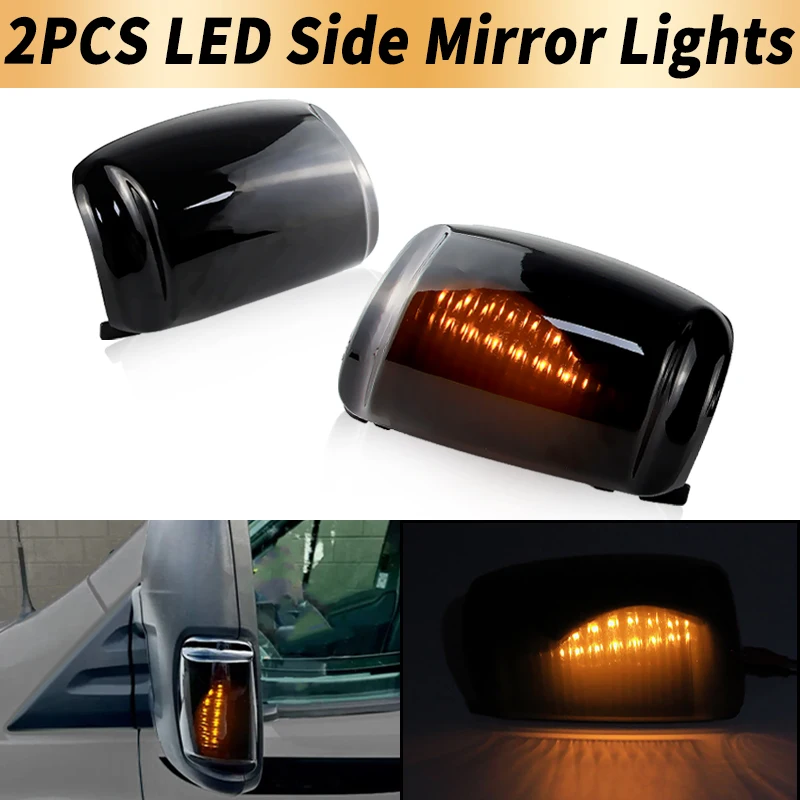 2PCS LED Side Mirror Turn Signal Lights Canbus For Ford Transit MK8 2014-up Custom 2012-up Rearview Marker Lamps Car Accessories