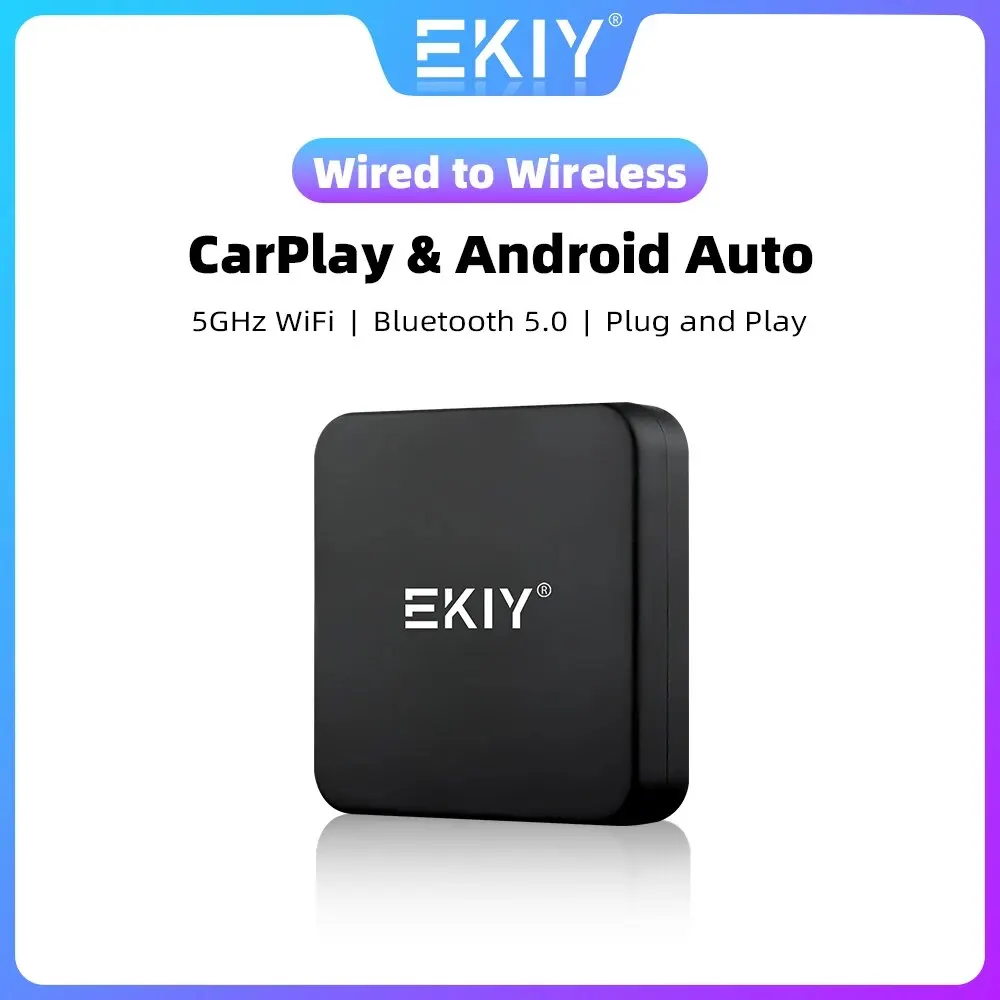 EKIY-Mini Carplay inalámbrico para Toyota, Mazda, Nissan, Camry, Suzuki, Subaru, Citroen, Audi, Mercedes, Kia, Ford, Opel IOS15, Spotify, BT, nuevo