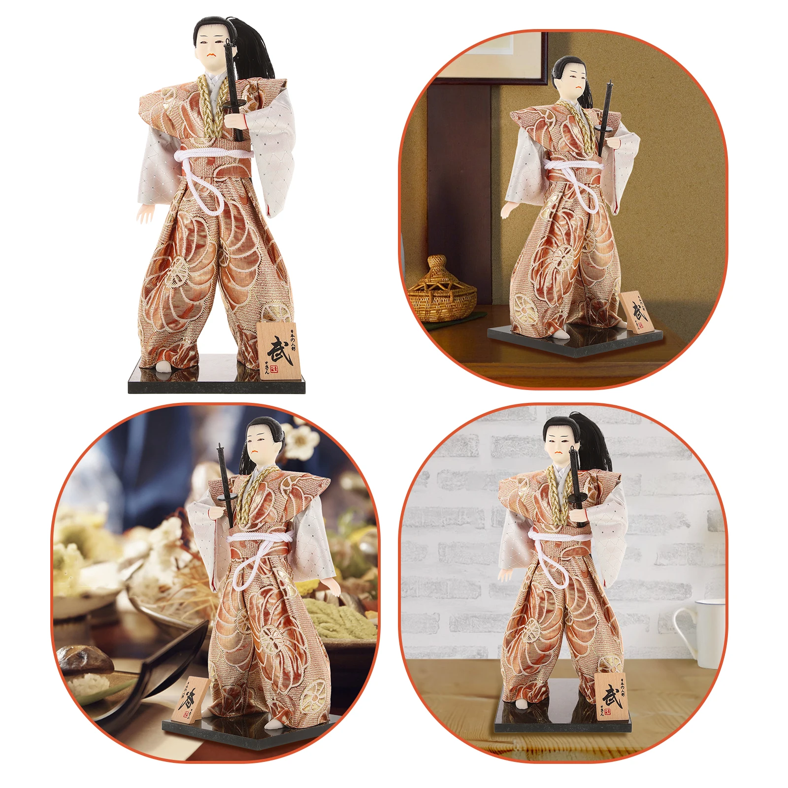 

Japanese Ornaments Warrior Samurai Decor Style Home Decorations Table for Tea Pet