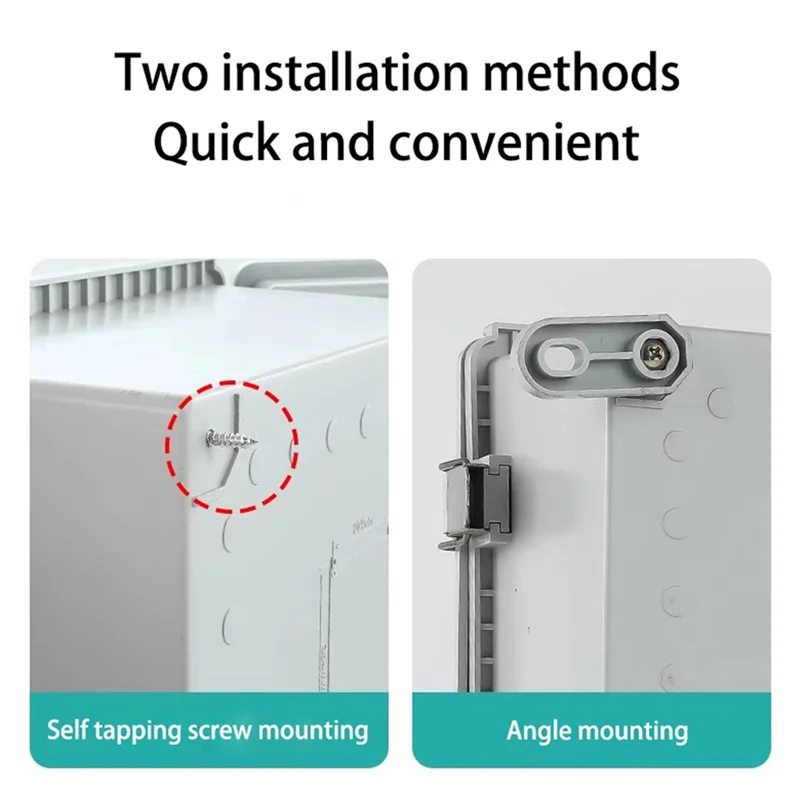 ABFU-ABS حافظة الأدوات الإلكترونية IP66 مقاوم للماء غطاء شفاف الضميمة صندوق توزيع الطاقة في الهواء الطلق #4