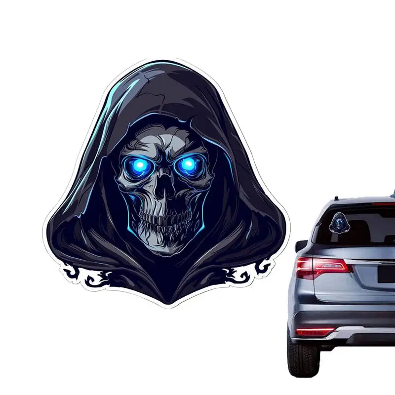 

Skull Car Stickers And Decals 3D Halloween Skeleton Decals Adhesive Halloween Window Decals Skull Car Hood Decals Stylish Skull