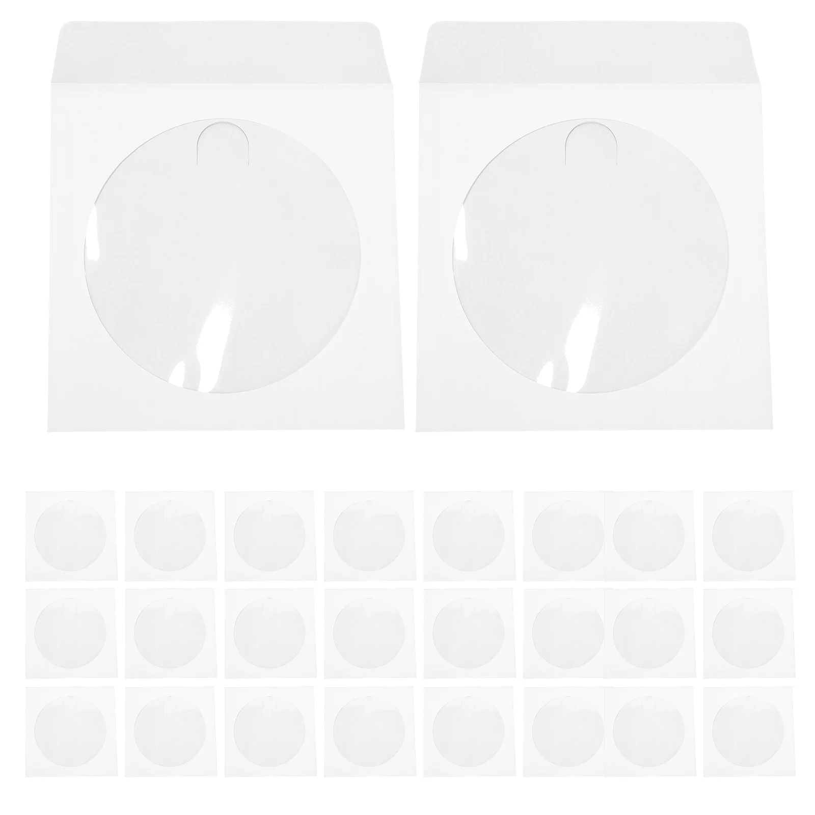 

100Pcs Cd Paper Storage Bags Dvd Disc Sleeves Protective Paper Covers for Long Term Cd Organizer Binder Case At Home Business