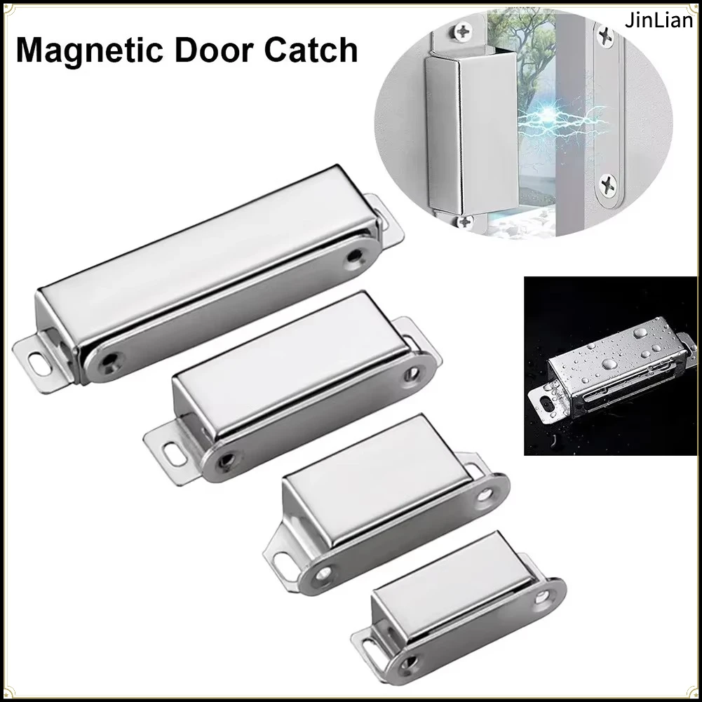 Magnetic Door Catch Strong Heavy Duty Cupboard Magnets Kitchen Cabinet Catches Magnet Latches Stainless Steel For Door Cupboard