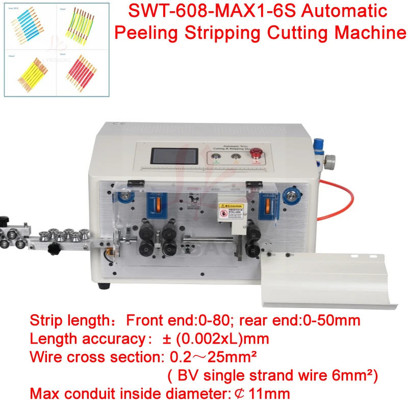 

SWT-608-MAX1-6S От 0,2 до 25 мм2, 550 Вт, автоматическая машина для зачистки и резки, 6 колес, привод, управление сенсорным экраном