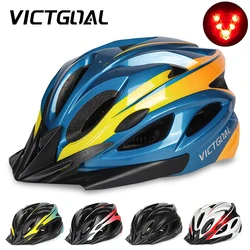 VICTGOAL Adults Bike Helmet Visor LED Rear Light Men Women Cycling Helmet Road Bicycle Helmets MTB E-Bike Scotter Headgear M/L
