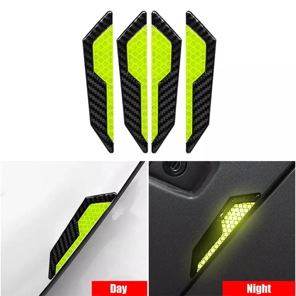 4pcs Car Side Door  Edge Scratch Protector Strip Reflective Sticker Accessories  High Quality  Edge Scratch Protector Strip