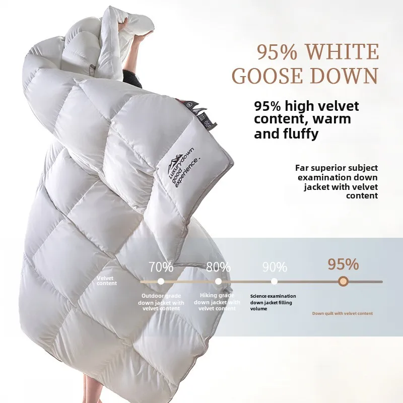 

Quality Product Goose Down Quilt 95% Duvet 140 Cotton Thick Winter Quilt Core Class 5A 100 Goose Down Blanket Comforter