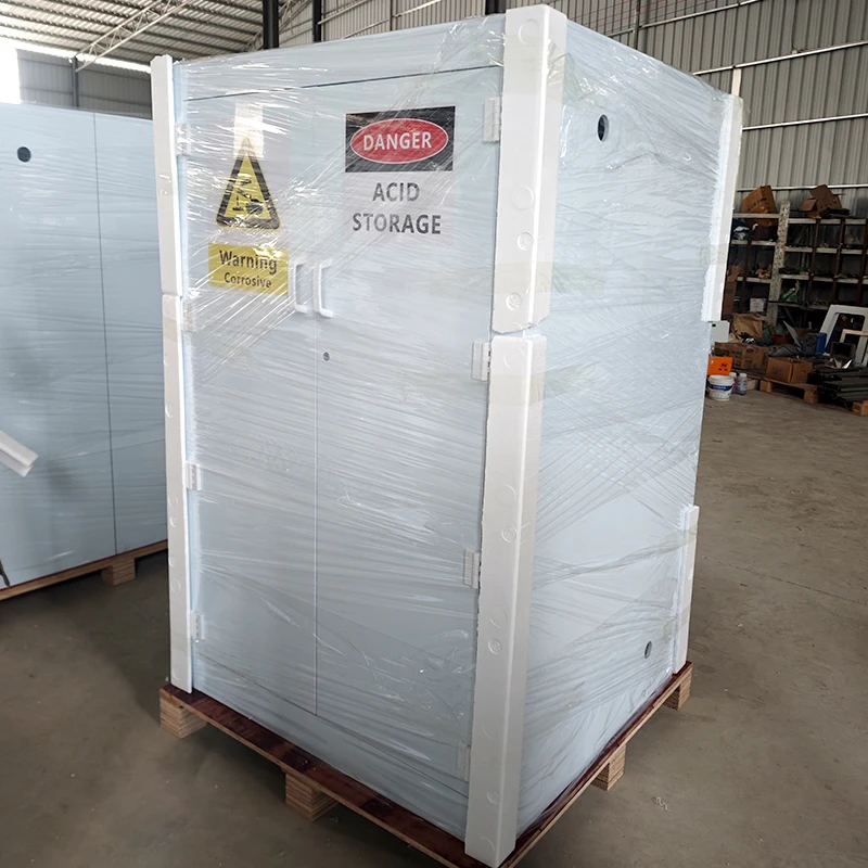 ตู้กรด PP อุตสาหกรรมสําหรับห้องปฏิบัติการโรงพยาบาลโรงงานโรงเรียนโรงงานเภสัชกรรมใช้โลหะเหล็กเหล็กอีพอกซีเรซิน