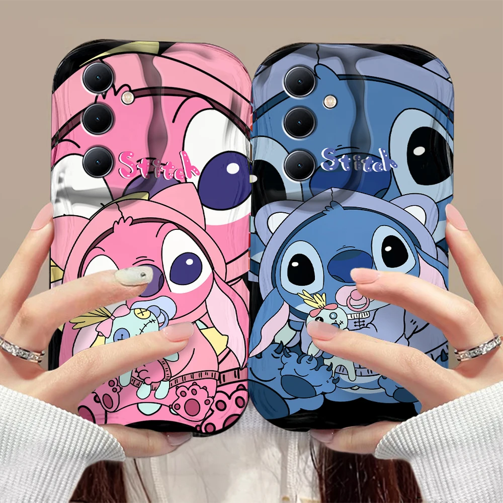 

Couple Stitch pacifier 3D Wave Case For Samsung A73 A72 A71 A55 A54 A53 A35 A34 A33 A25 A24 A23 A15 A14 A13 A05 A04 4G 5G Cover