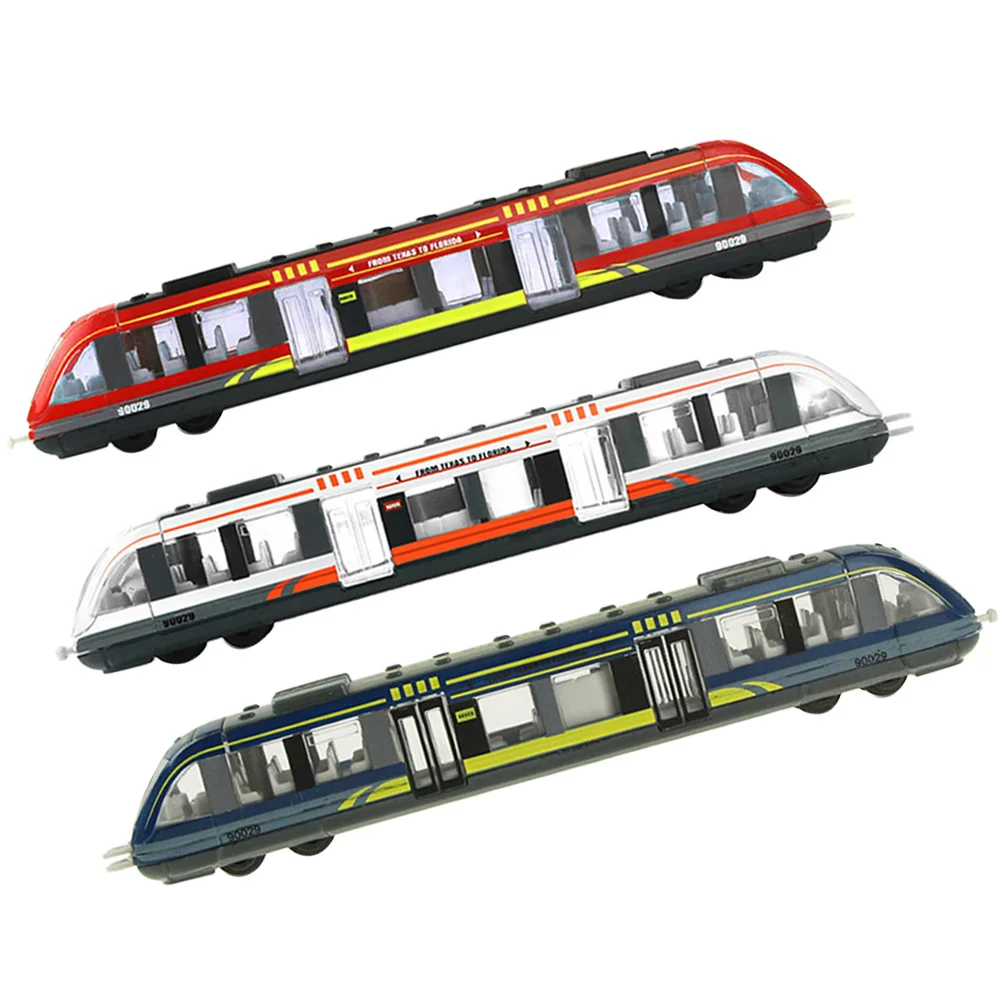 Conjunto de trem elétrico infantil, 3 peças, trilho de alta velocidade, simulação de liga durável, trem educacional para idades de 3 a 8 meninos e meninas