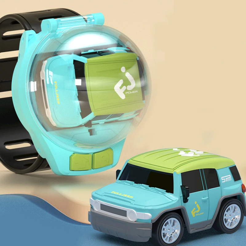 Children 2.4G Cartoon Mini RC Remote Control Car Watch Control Toys Rechargeable Electric Wrist Racing Cars For Boys Girls Gift