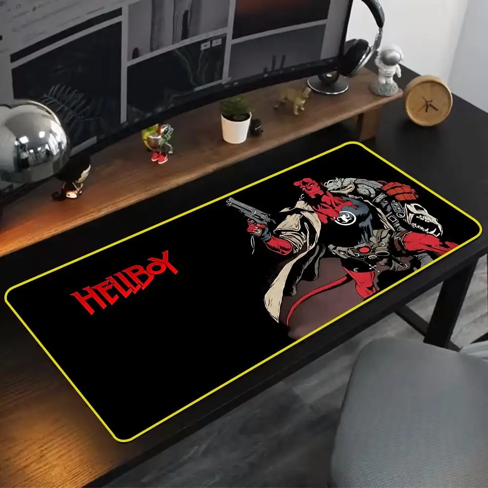Cool H-Hellboy Mouse Pad 90x40cm Colorful Lock Edge Pure Natural Rubber Desktop Anti slip Large Mouse Pad