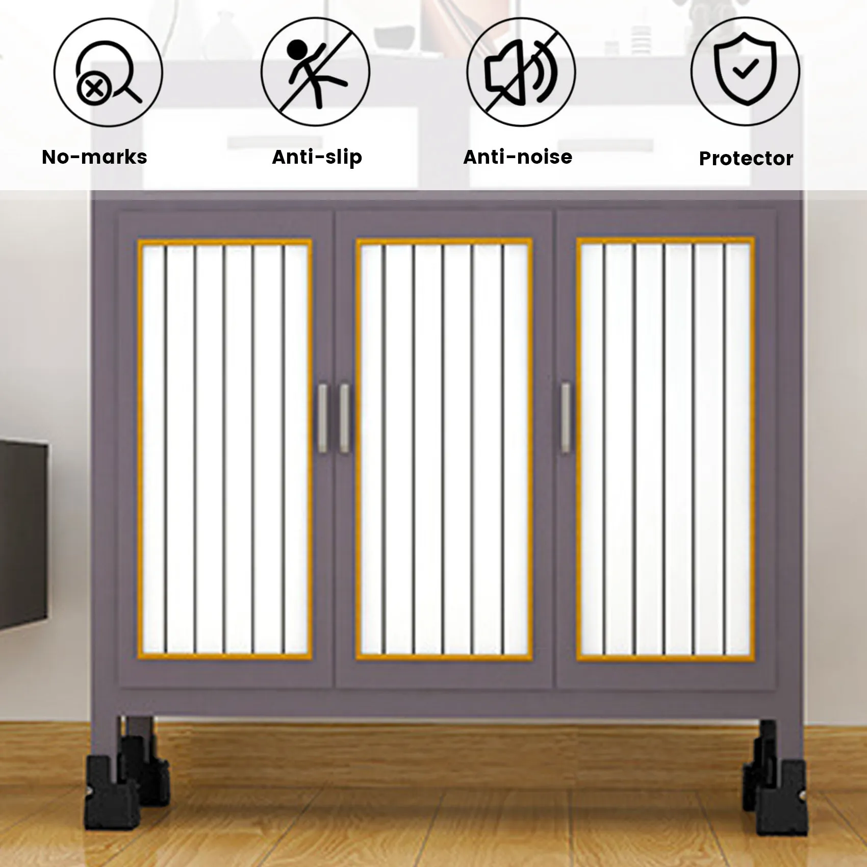 

Регулируемая подставка для подъема мебели, подставка для подъема кровати, расширенная подставка для ножек стола [подходит для 30-60 мм]-AT64