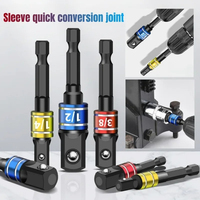 Socket Impact Driver Extension Adapter Extended Converter Electric Drill Hex To High Speed Nut Male Square Wrench Power Tool