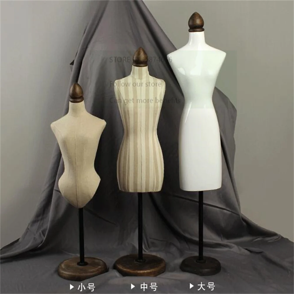 Female Cloth Art Mannequin, Half Body Display, Jewelry Shelf, Necklace, Bracelet, Earrings Rack, Disc Base Model, B539, 2023